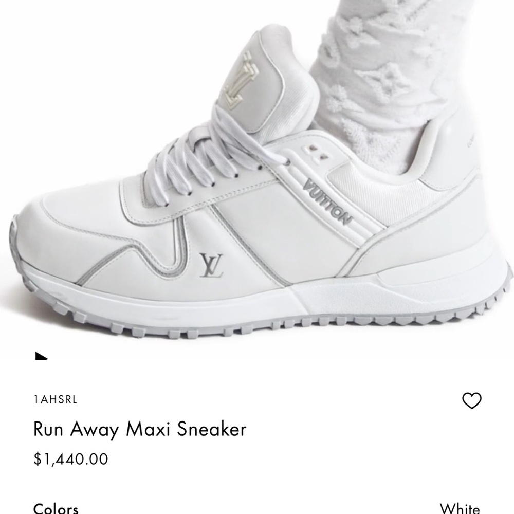 Louis Vuitton White Run Away Maxi Sneaker